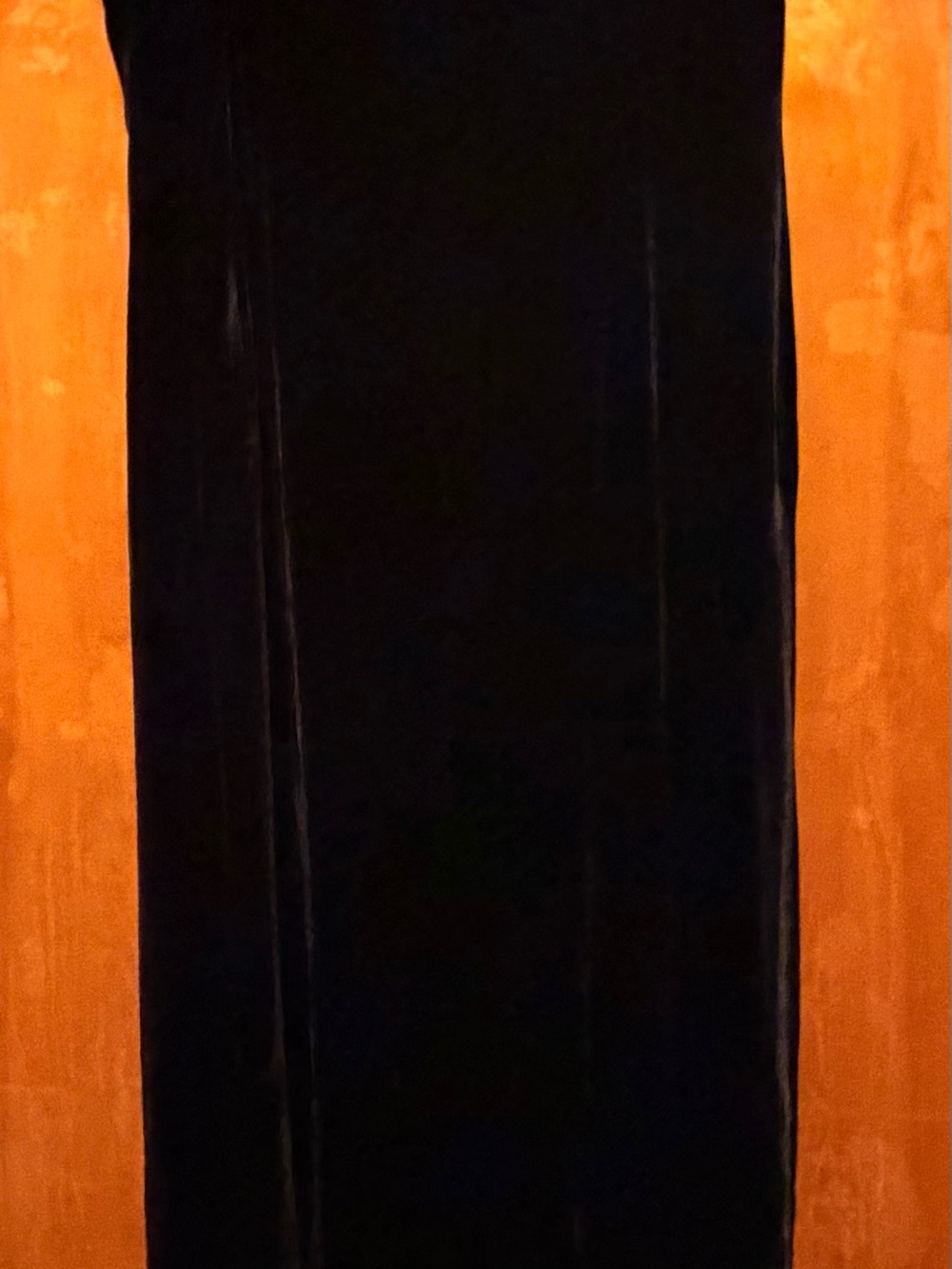 Women's Black Velvet High-Low Dress